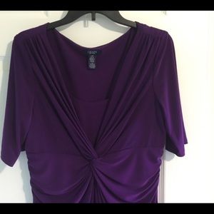 Beautiful Purple twist front Champs Dress